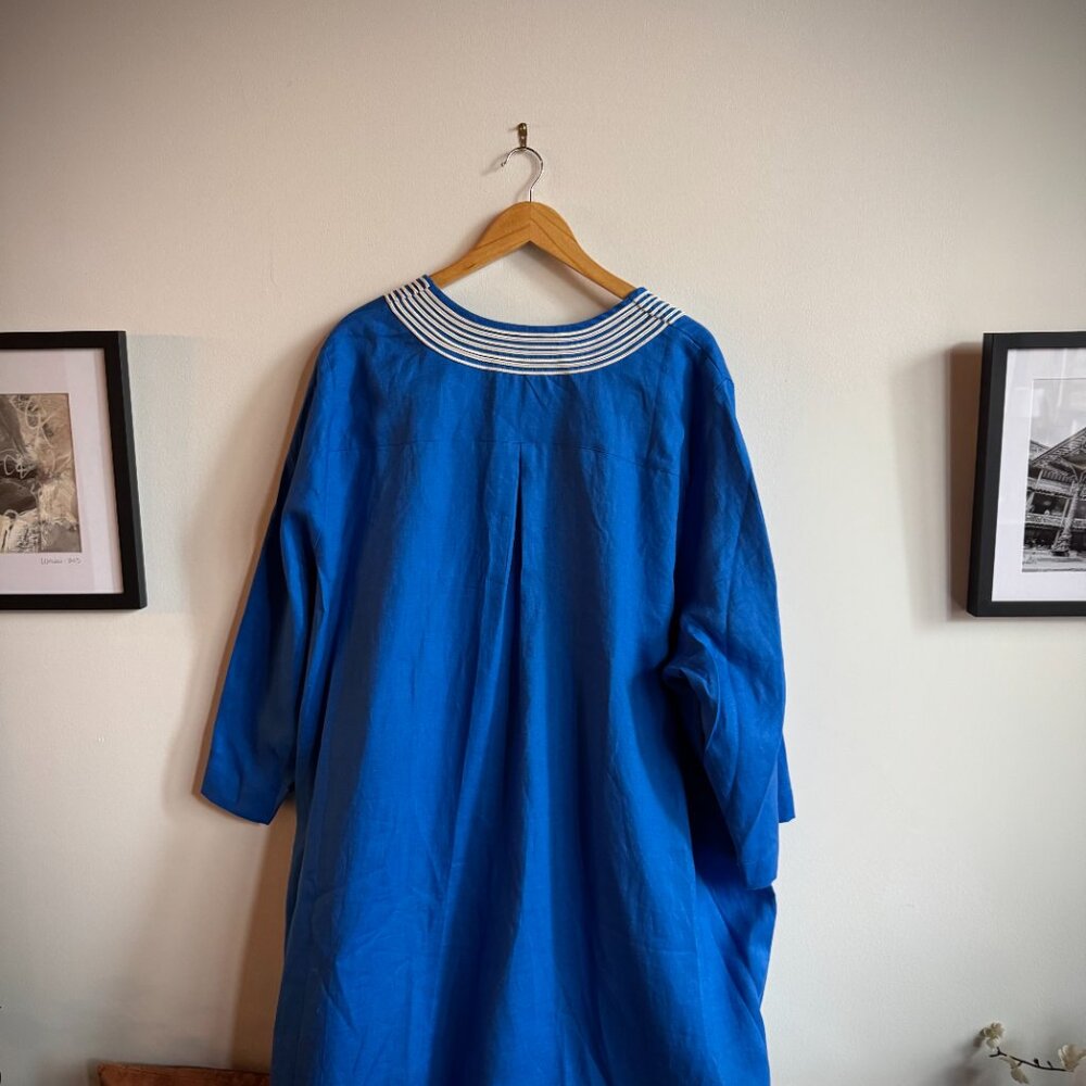 NWT Ulla Popken 100% Linen Caftan - Plus Size - Picture 2 of 9